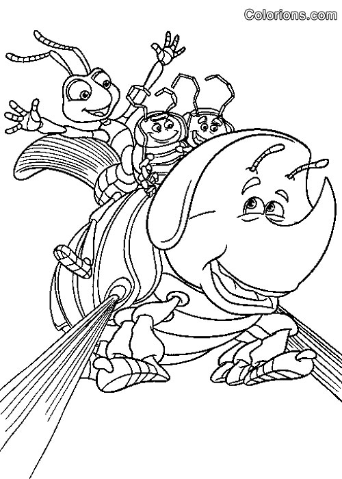 dessin  colorier de 1001 pattes