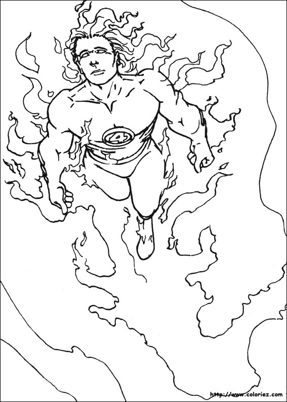 coloriage à dessiner 4 fantastiques imprimer