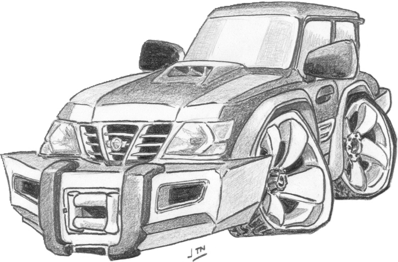 coloriage de 4x4 tuning