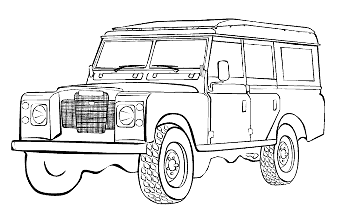 dessin à colorier 4x4 tuning