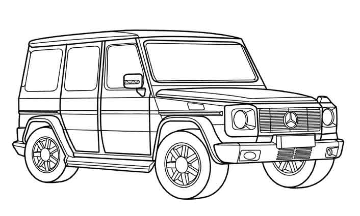 coloriage de 4x4 tout terrain