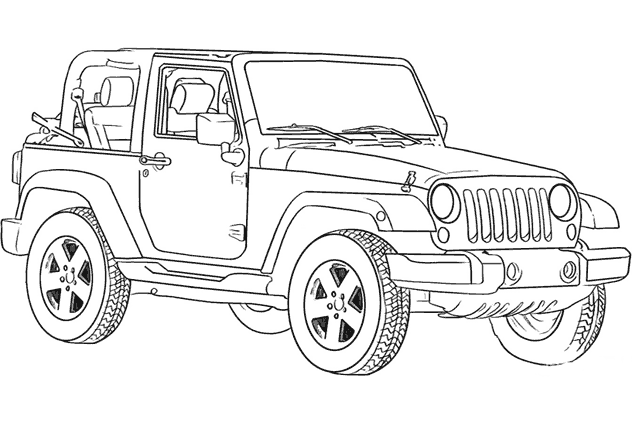 coloriage à dessiner 4x4 a imprimer