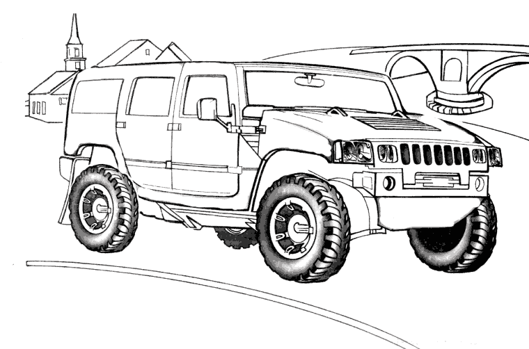 coloriage de 4x4 tout terrain