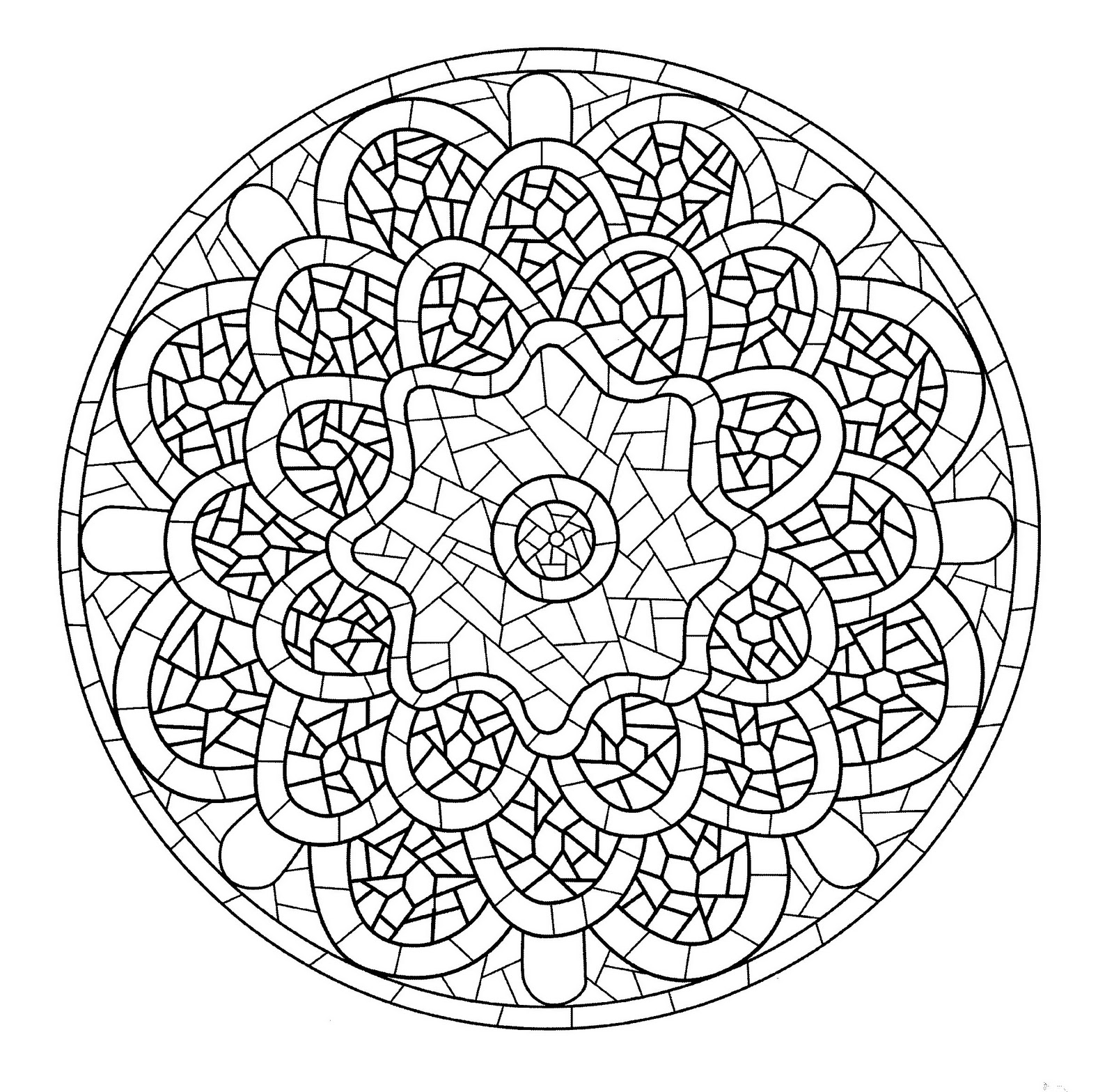 Imprimer Mandala   colorier Voir le dessin Voir le dessin