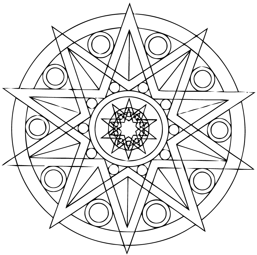 coloriage a imprimer mandala