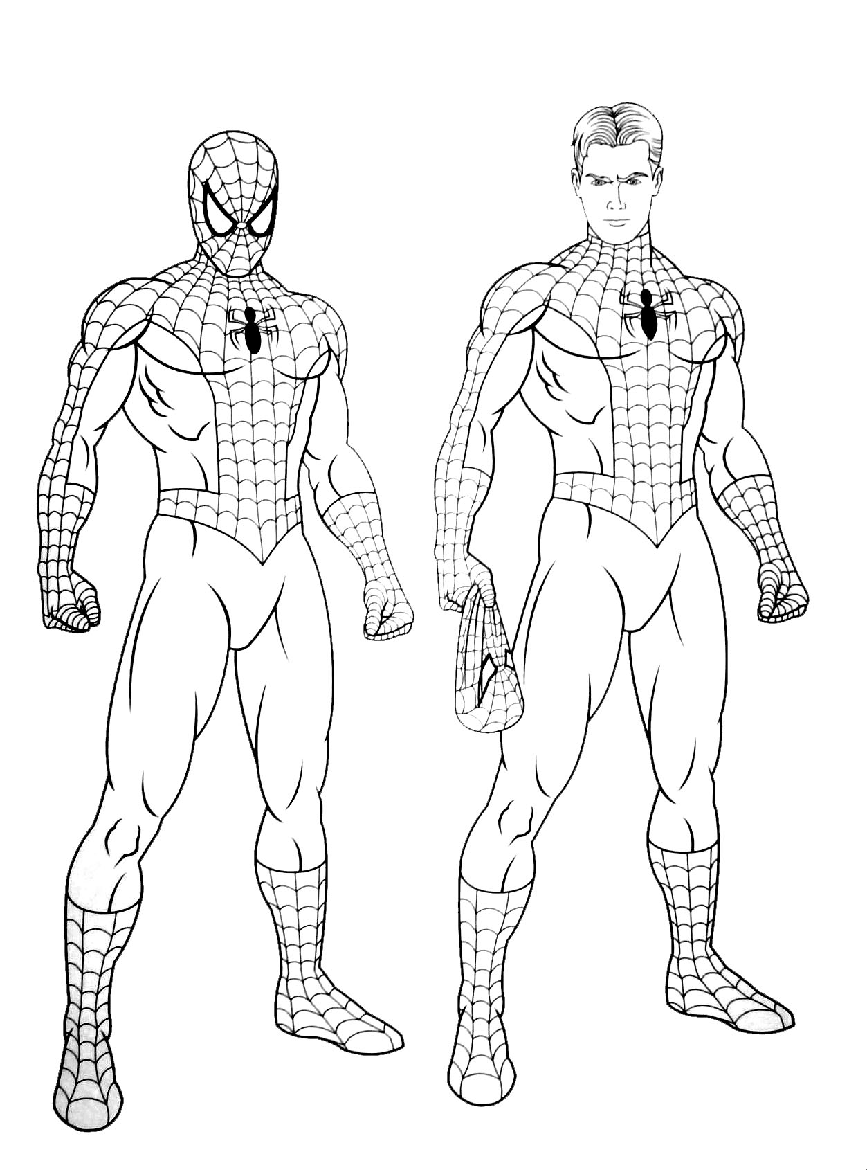 coloriage a imprimer spiderman
