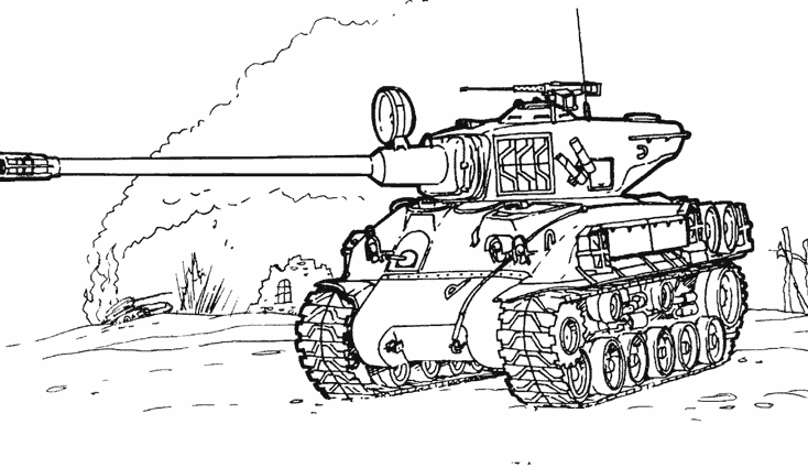 coloriage a imprimer tank militaire