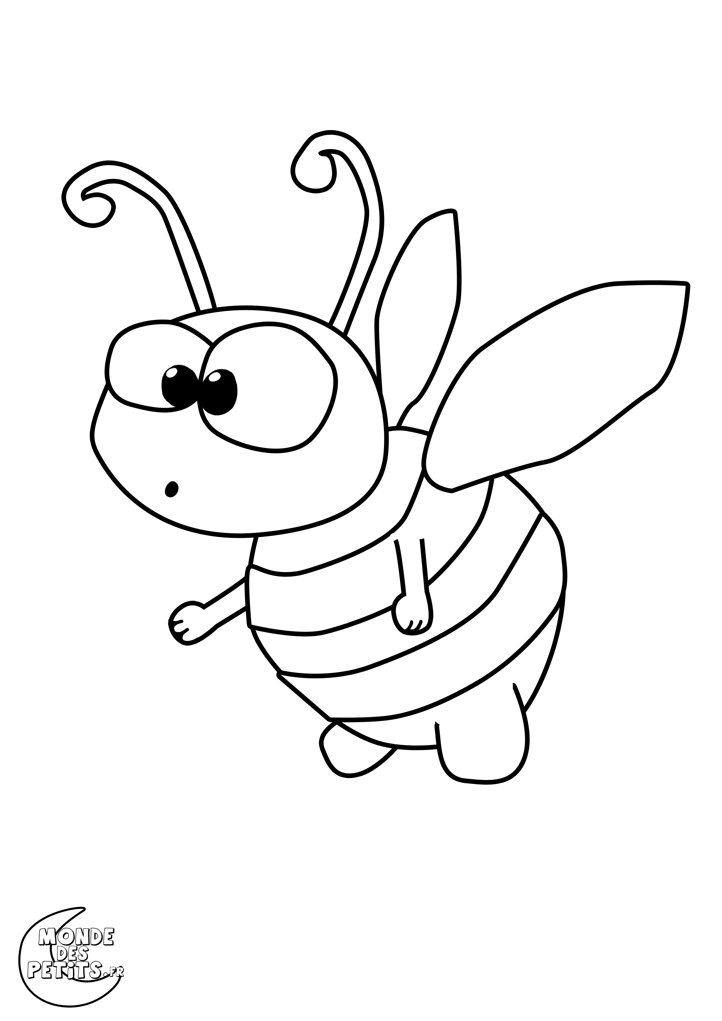 dessin Ã colorier abeille maya