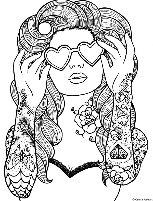 tattoo on people coloring pages - photo #19