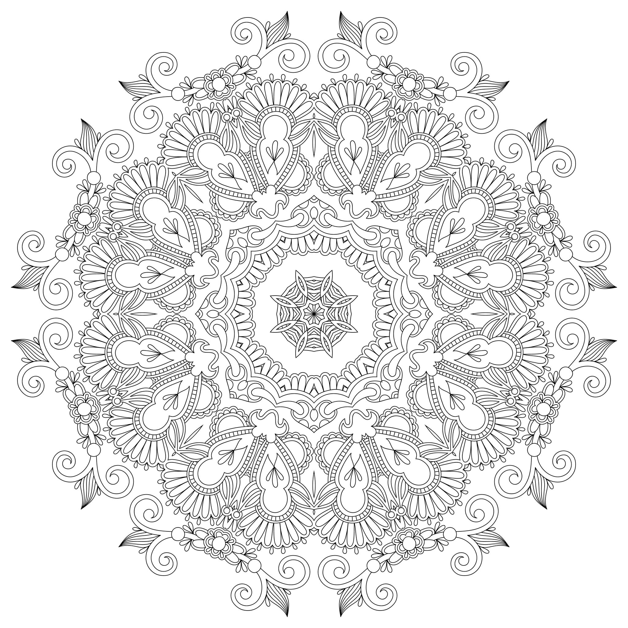 coloriage adulte mandala