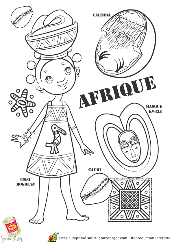 coloriage sur l'afrique gratuit