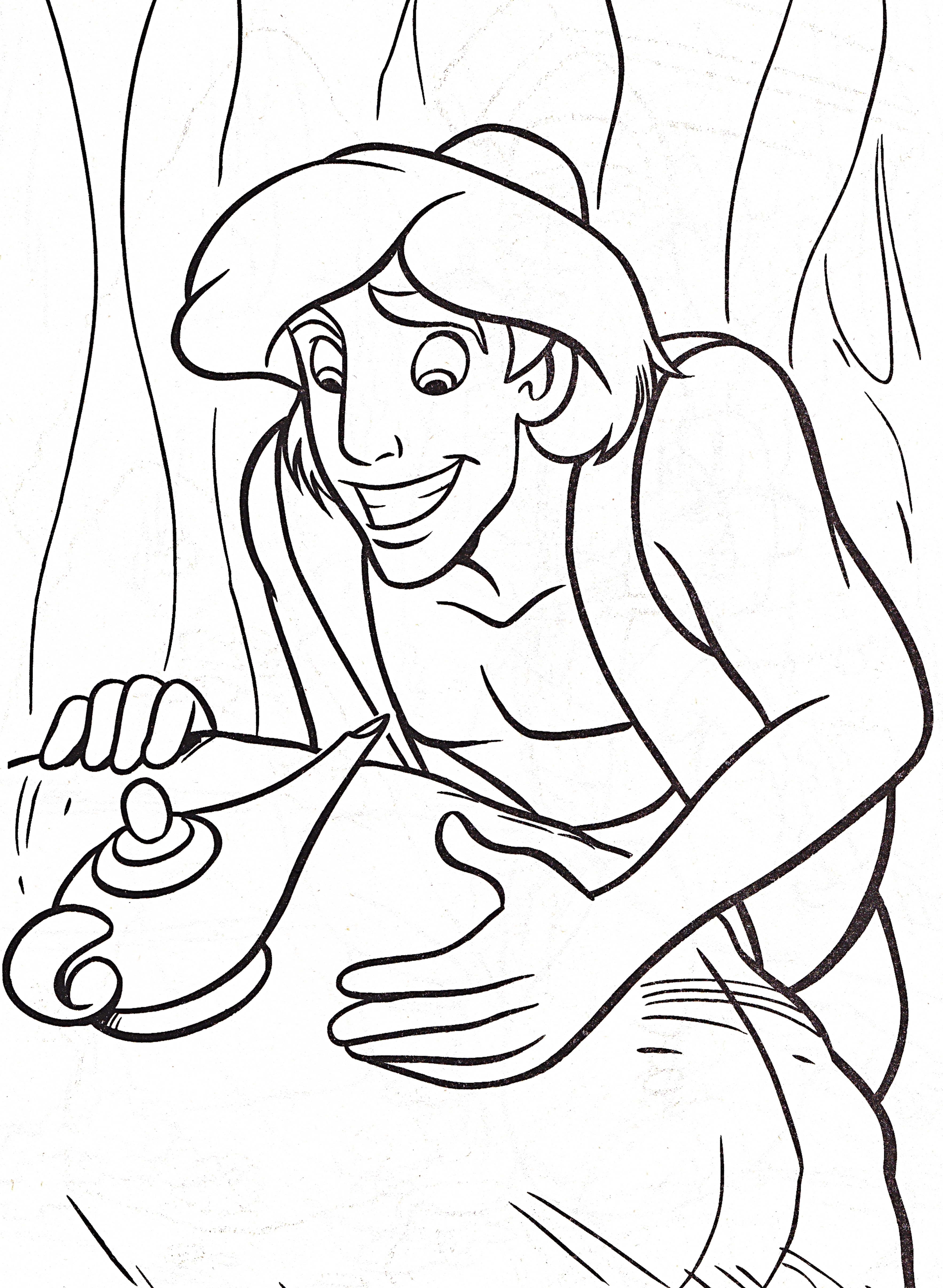 coloriage aladdin et la lampe merveilleuse