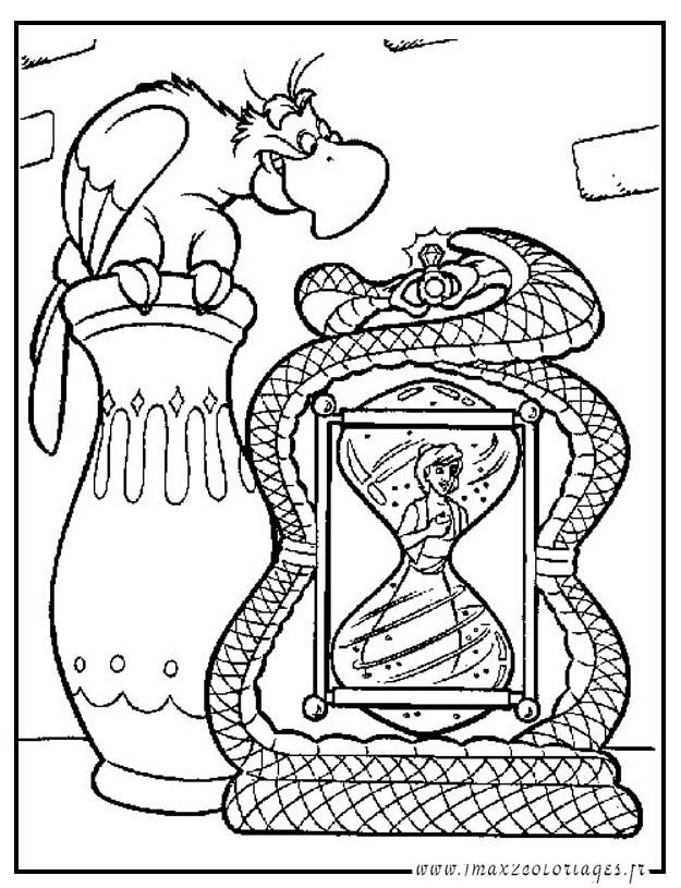 coloriage aladdin et jasmine gratuit