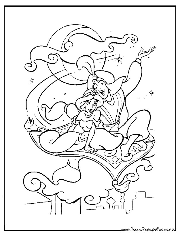 coloriage aladdin disney