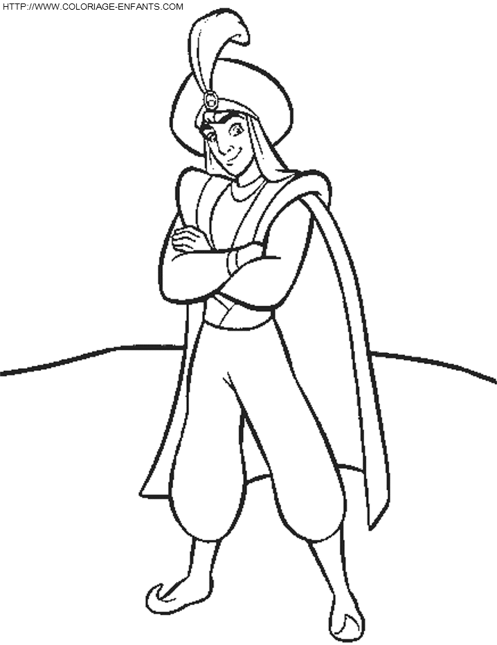 coloriage de aladdin en ligne