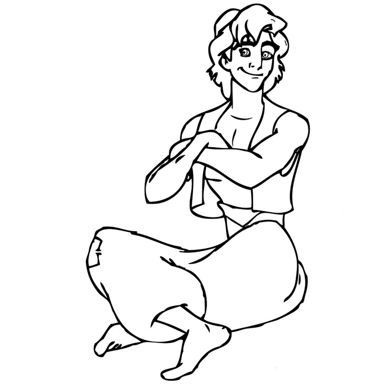 coloriage aladdin