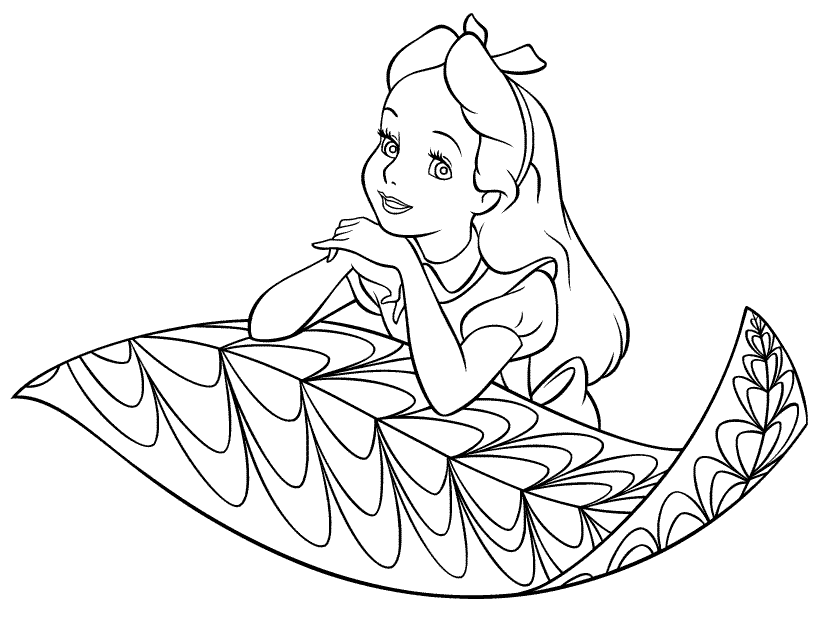 coloriage lapin alice au pays des merveilles