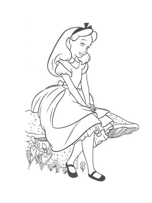 coloriage chenille alice au pays des merveilles