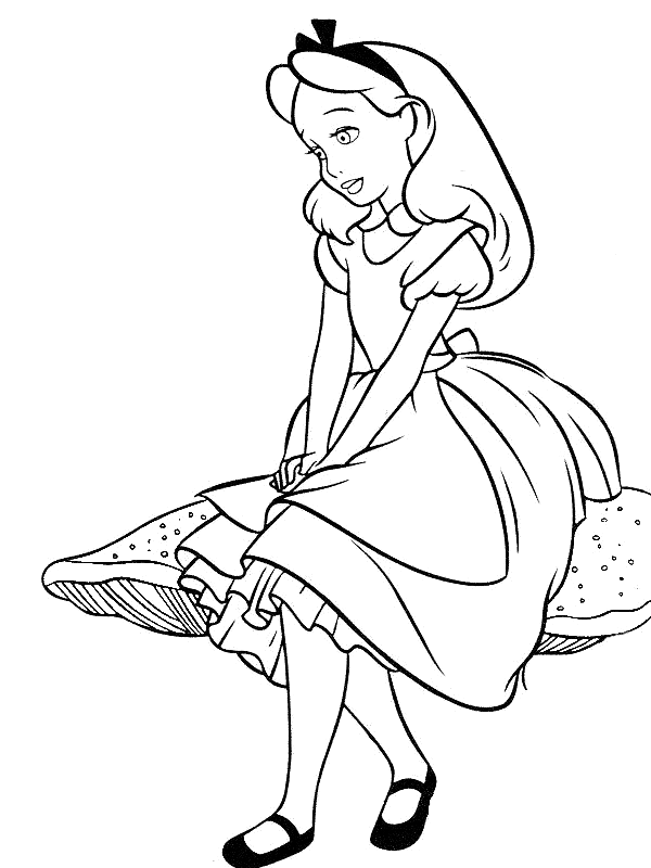 coloriage a imprimer d'alice au pays des merveilles