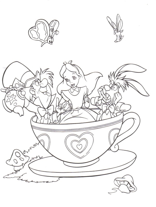 coloriage personnages alice au pays des merveilles