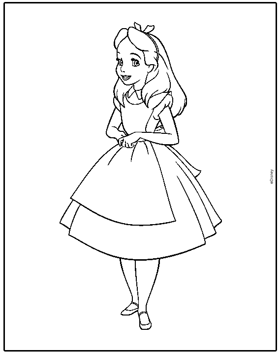 coloriage alice au pays des merveilles