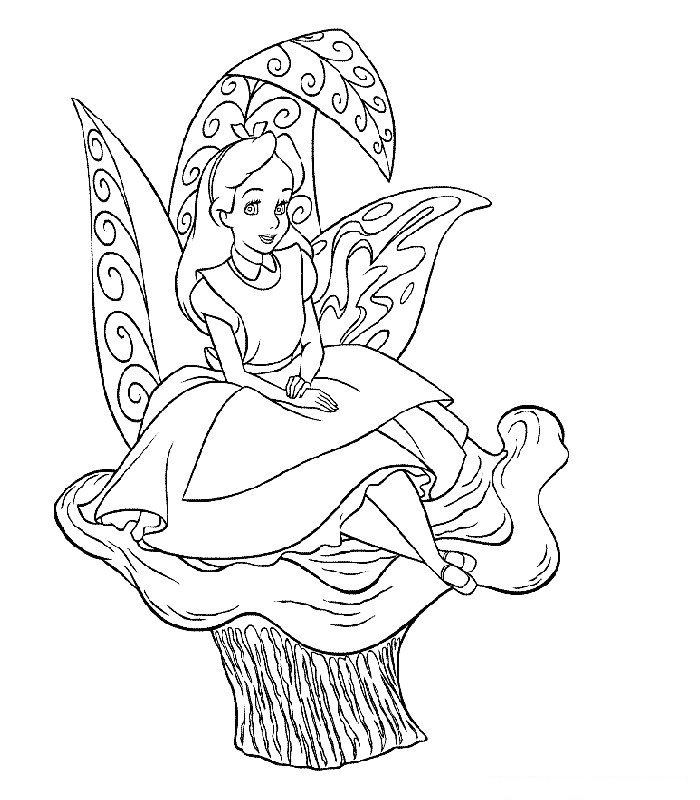 95 Inspirant Coloriage Alice Au Pays Des Merveilles A Imprimer Gallery