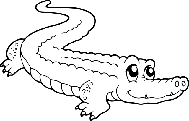 coloriage à dessiner alligator imprimer