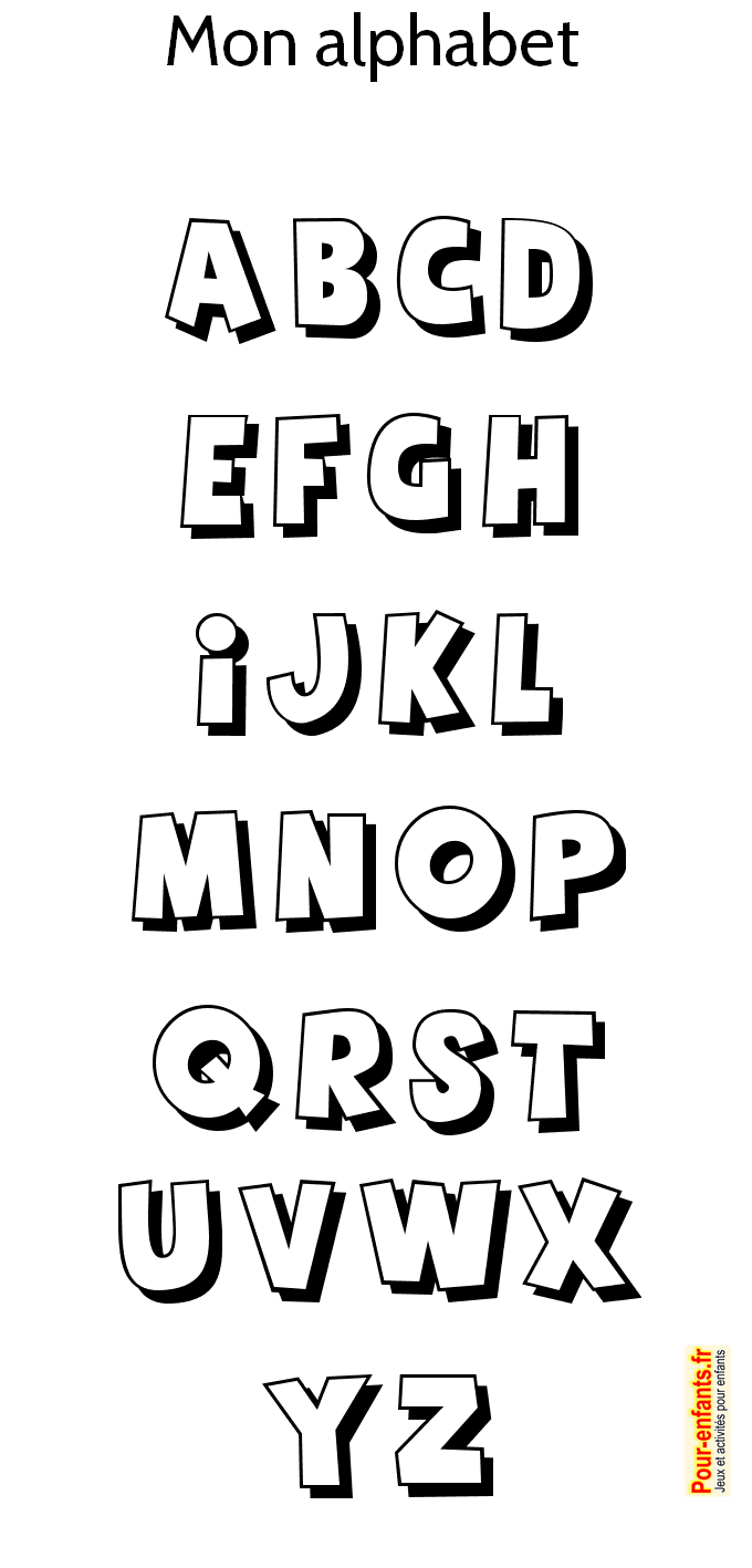 18 dessins de coloriage Alphabet Cp à imprimer