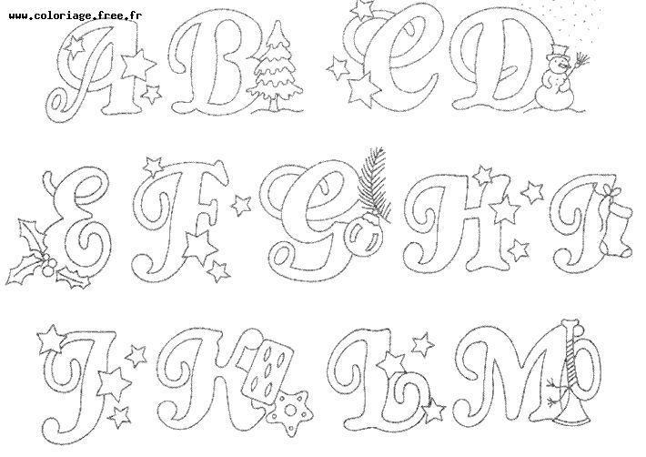 dessin à colorier alphabet complet a imprimer