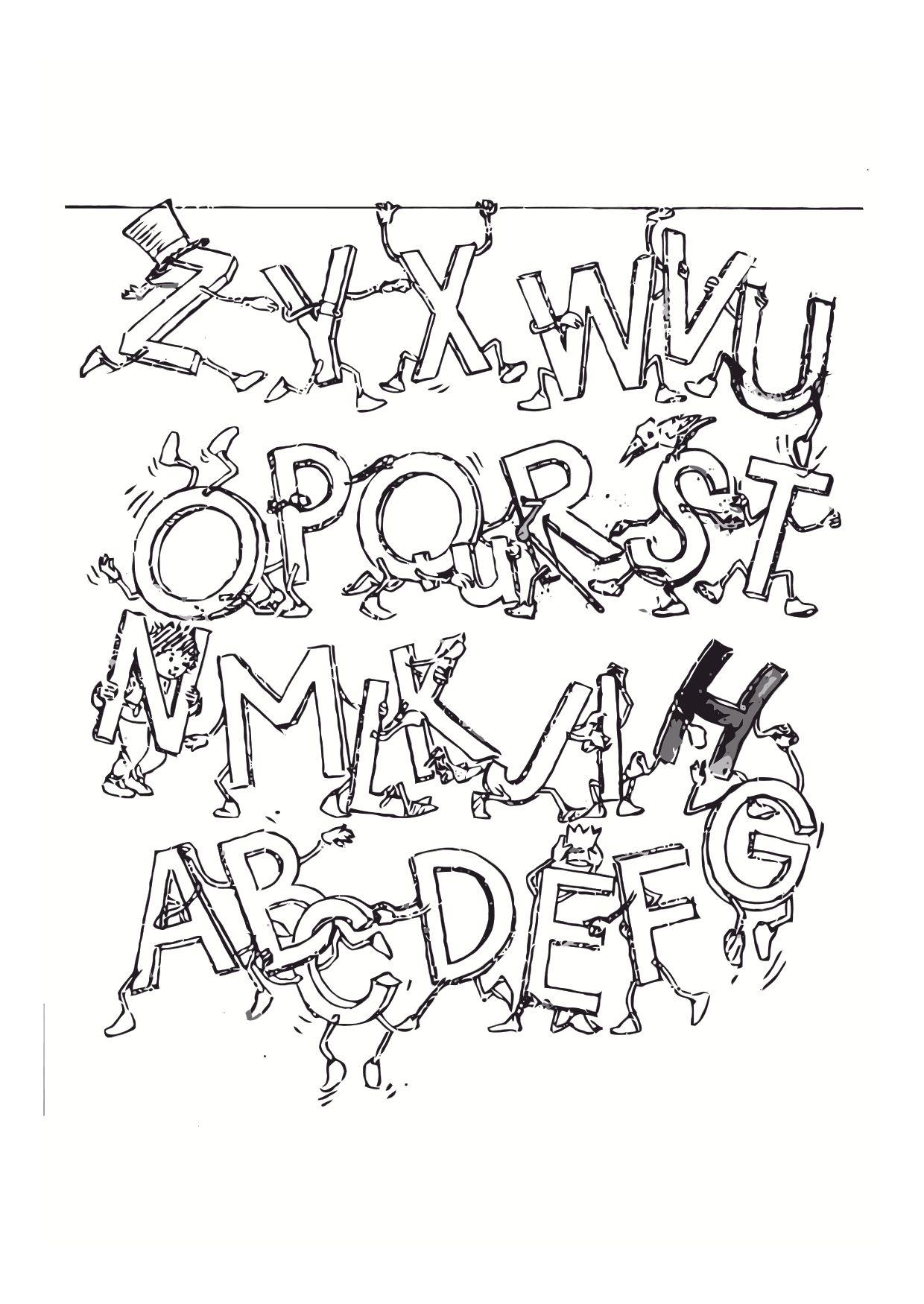 38 dessin ƒ colorier alphabet grande section