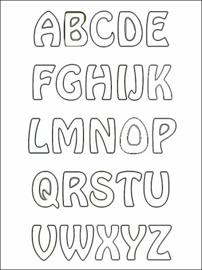 dessin a colorier alphabet simple imprimer