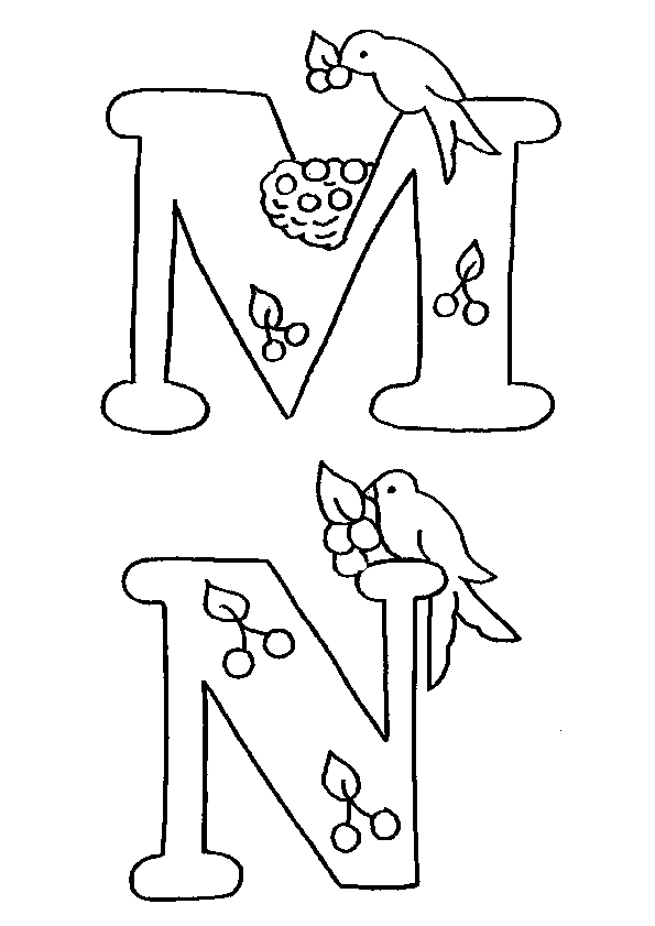 coloriage lettre alphabet pois