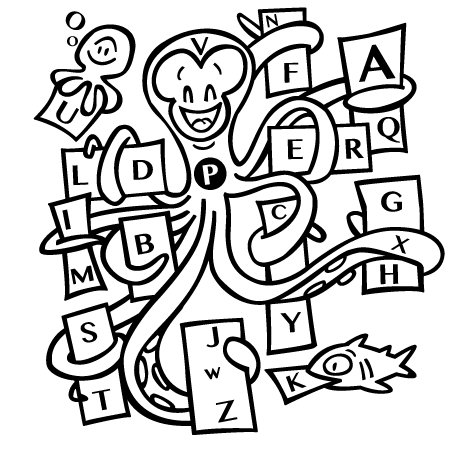 dessin  colorier de alphabet a imprimer