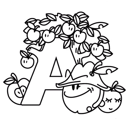 coloriage alphabet drôle