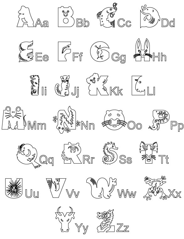 dessin � colorier alphabet hello kitty