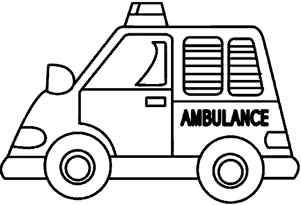 coloriage à dessiner ambulance en ligne