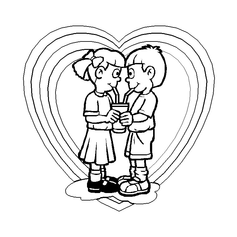 dessin  colorier d'amour gratuit