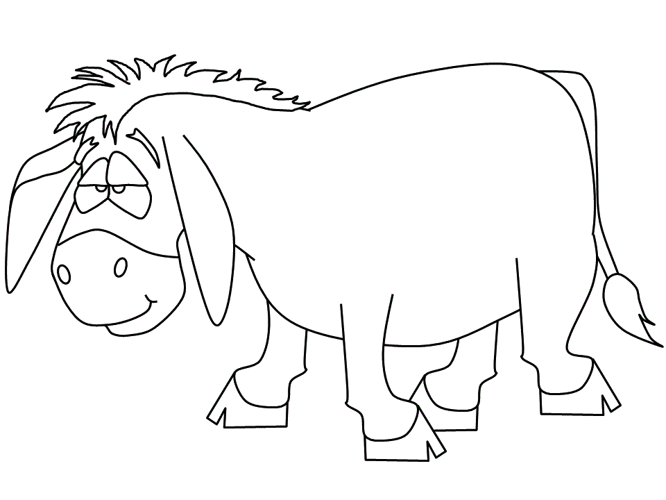 Coloriage Âne à colorier - Dessin à imprimer coloriage à dessiner d'ane a imprimer