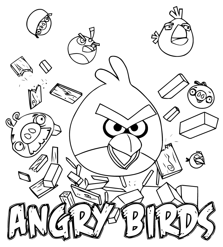 Coloriage à Dessiner Angry Birds Transformers