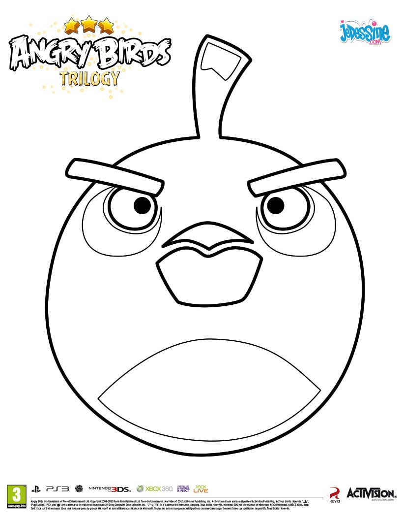 dessin à colorier angry birds star wars 2 à imprimer