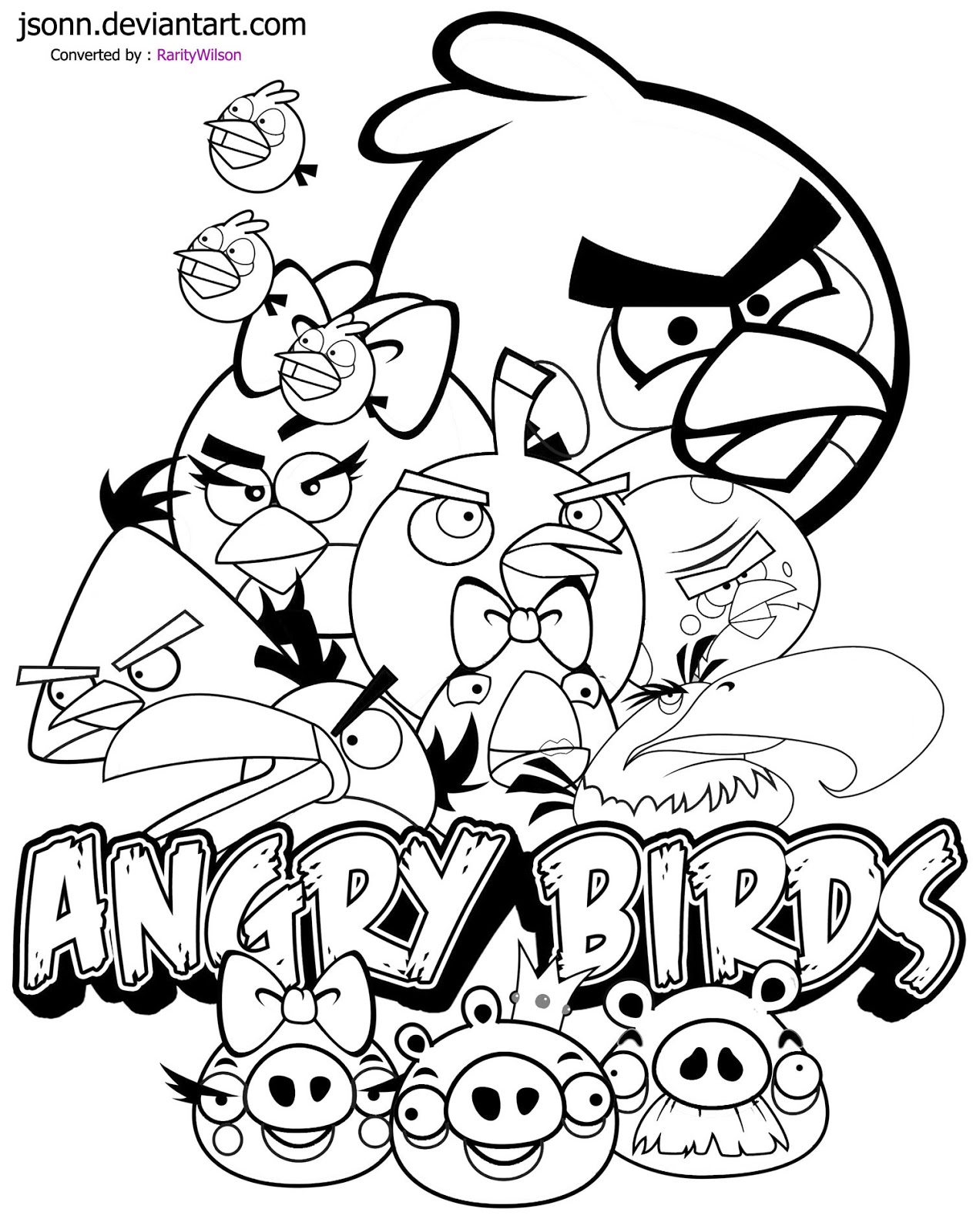 41 Dessins De Coloriage Angry Birds à Imprimer