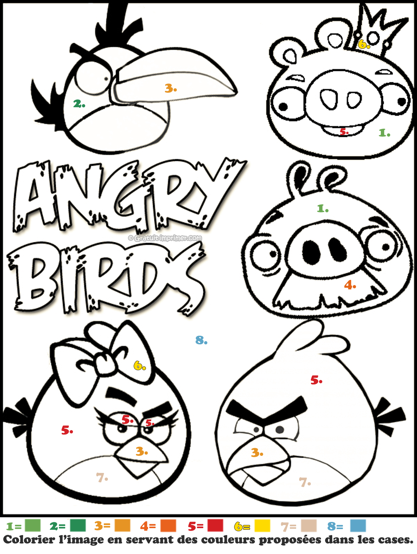 dessin angry birds  imprimer gratuit