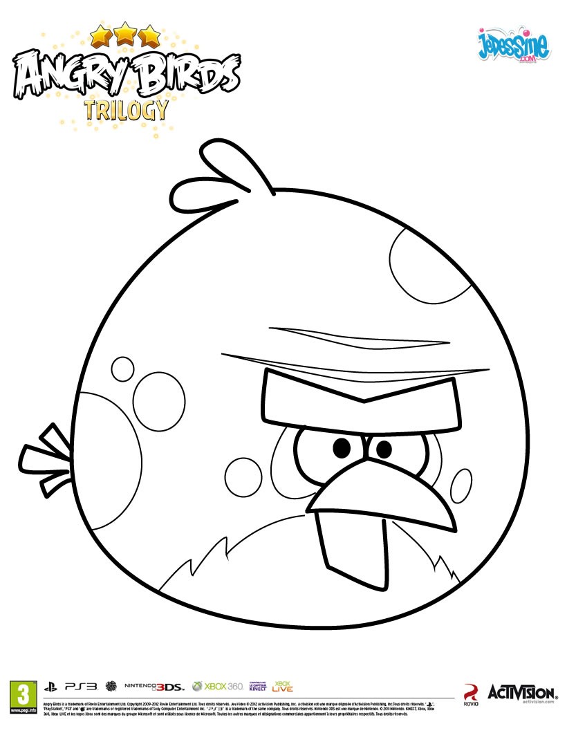 dessin à colorier angry birds epic