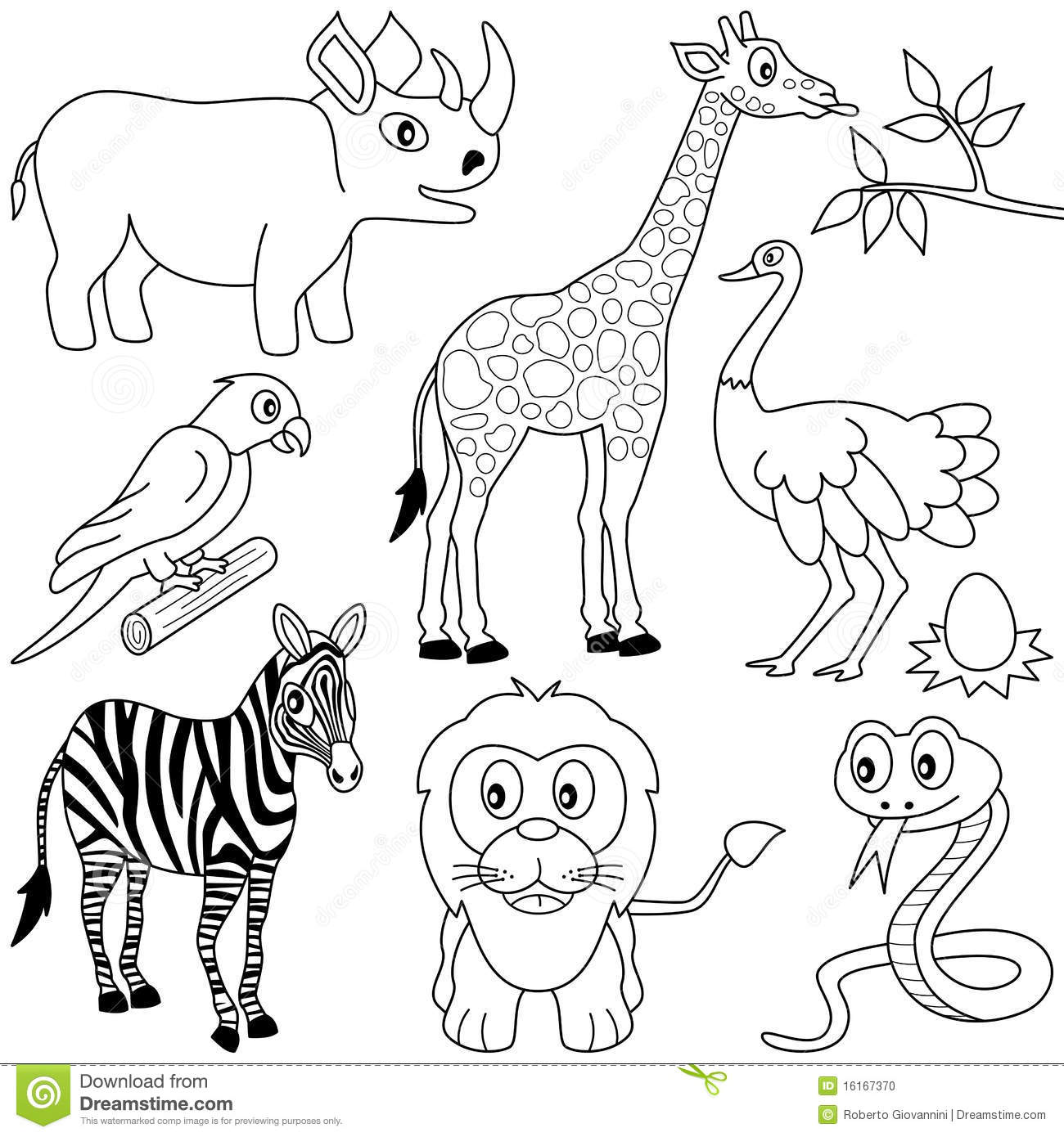 coloriage animaux dafrique