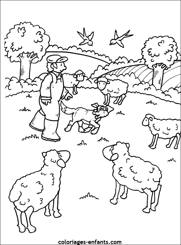 coloriage animaux de la ferme a imprimer gratuit