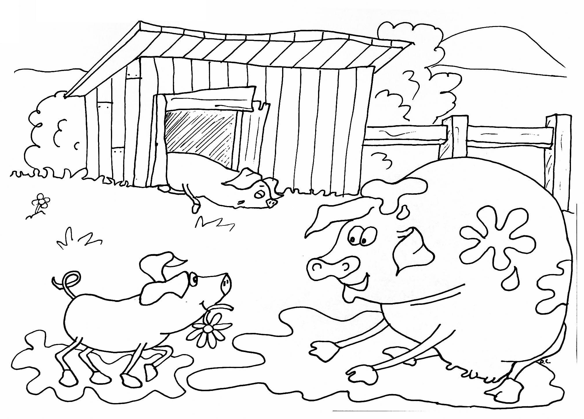 coloriage animaux de la ferme a imprimer gratuit