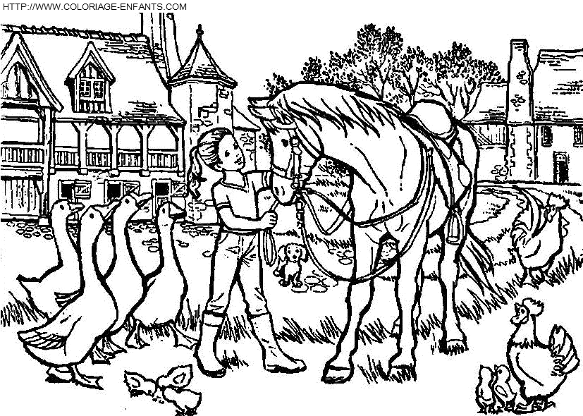 coloriage animaux de la ferme