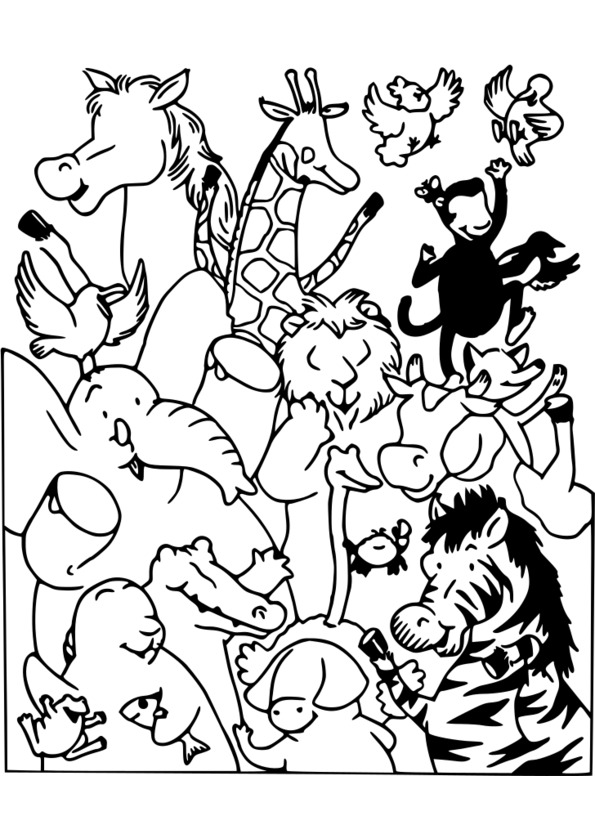 coloriage animaux afrique maternelle