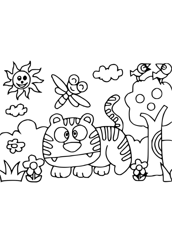 coloriage animaux savane africaine