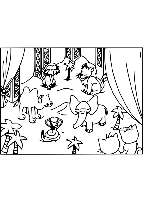 coloriage animaux sauvages à imprimer